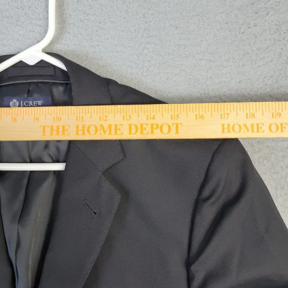 J Crew Loro Piana‎ Super 120's Wool Blazer Men's 40R Black Suit Jacket Career